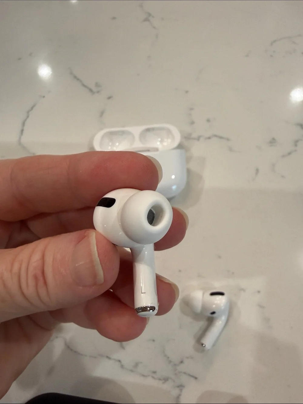 Apple AirPods Pro with MagSafe Charging Case + Kate Spade Black Silicone Case